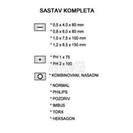 Slika za ODVIJAČI-KOMPLET Tip 10