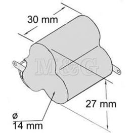 Slika za BATERIJA NiCd 3,6V 300 mAh 3x2/3AA