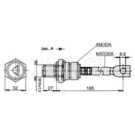 Slika za DIODA DOO 240A  1000V R