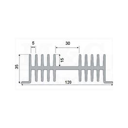 Picture of ALUMINIJUMSKI HLADNJAK A 4129 1000mm