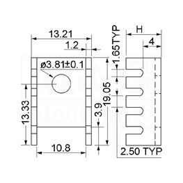 Slika za ALUMINIJUMSKI HLADNJAK TO-126/TO-220