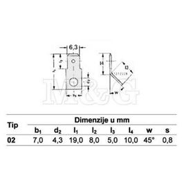 Slika za KONTAKTNA STOPICA 6,3 MM TIP 02