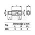 Slika za ODSTOJNIK Tip 2  M3x5 MM