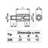 Slika za ODSTOJNIK Tip 2  M3x25 MM