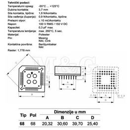 Picture of PODNOŽJE IC CHIP PLCC 68