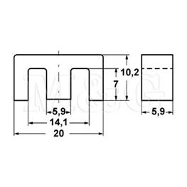 Picture of FERITNO JEZGRO E20/10/6-3C90