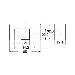 Slika za FERITNO JEZGRO E65/32/27-3F3