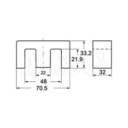 Slika za FERITNO JEZGRO E71/33/32-3F3