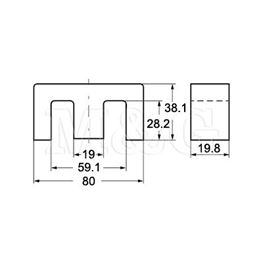 Slika za FERITNO JEZGRO E80/38/20-3C90