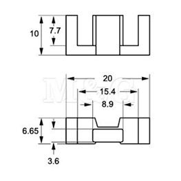 Slika za FERITNO JEZGRO EFD20-3F3