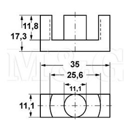 Slika za FERITNO JEZGRO ETD34-3C94