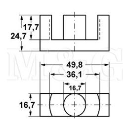 Slika za FERITNO JEZGRO ETD49-3F3