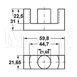 Slika za FERITNO JEZGRO ETD59-3C94