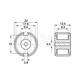 Picture of FERITNO JEZGRO P22/13-3F3