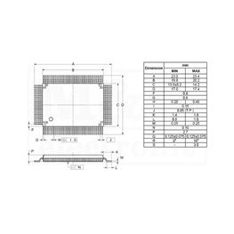 Slika za IC MC ATMEL ATMEGA 3250V-8AU