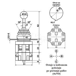 Picture of JOYSTICK PREKIDAČ HKB-4022