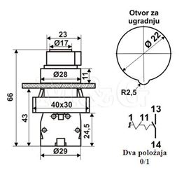 Picture of KOMANDNI PREKIDAČ BG21