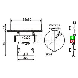 Slika za KOMANDNI TASTER BL8425