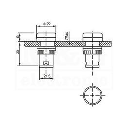 Slika za SIGNALNI ELEMENT 22 MM PLAVI 110V