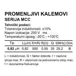 Slika za INDUKTIVNOST EC24 0,82 µH