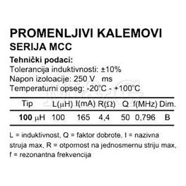 Slika za INDUKTIVNOST EC24 100 µH