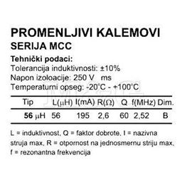 Slika za INDUKTIVNOST EC24 56 µH