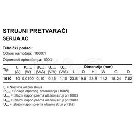 Slika za STRUJNI TRANSFORMATOR AC1010 10A