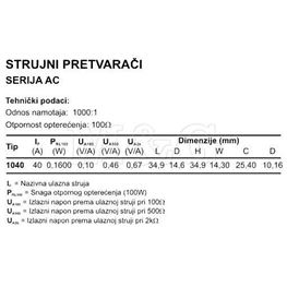 Slika za STRUJNI TRANSFORMATOR AC1040 40A