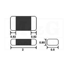 Picture of INDUKTIVNOST SMD DL0805 0,39µH