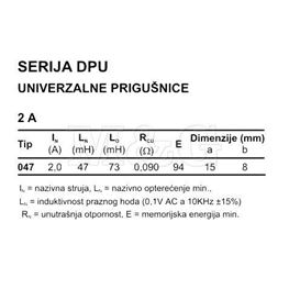 Slika za INDUKTIVNOST DPU047A2 47µH 2A