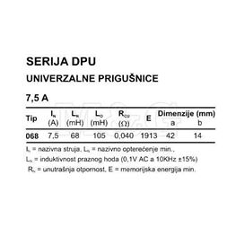 Slika za INDUKTIVNOST DPU068A7.5 68µH 7,5A