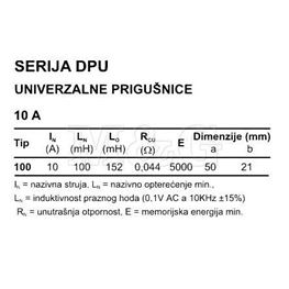 Slika za INDUKTIVNOST DPU100A10 100µH 10A