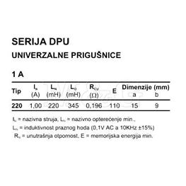 Slika za INDUKTIVNOST DPU220A1 220µH 1A