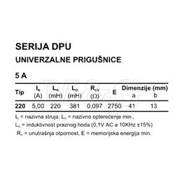 Slika za INDUKTIVNOST DPU220A5 220µH 5A