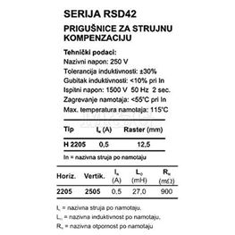 Picture of INDUKTIVNOST CAF-0.5-27  2X27mH 0,5A