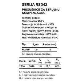 Picture of INDUKTIVNOST CAF-1.0-27  2X27mH 1A