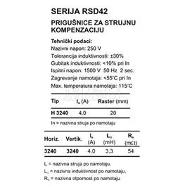 Picture of INDUKTIVNOST CAF-4.0-3.3  2X3,3mH 4A