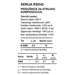 Picture of INDUKTIVNOST CAF-7.8-2.7  2X2,7mH 7,8A