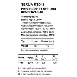 Picture of INDUKTIVNOST RSD V-2010 2X6,8mH 1A