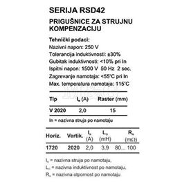 Slika za INDUKTIVNOST RSD V-2020 2X3,9mH 2A