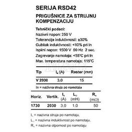 Slika za INDUKTIVNOST RSD V-2030 2X1,0mH 3A