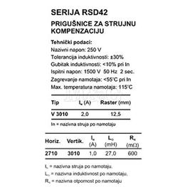 Picture of INDUKTIVNOST RSD V-3010 2X27mH 1A