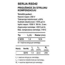 Slika za INDUKTIVNOST RSD V-3215 22mH 1,5A