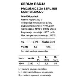 Slika za INDUKTIVNOST RSD V-3240 3,3mH 4A