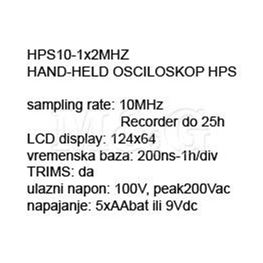 Slika za OSCILOSKOP HAND-HELD HPS10