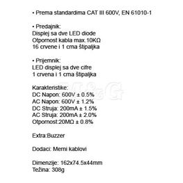 Slika za DIGITALNI MULTIMETAR+TRAGAČ PARICA LA-1015