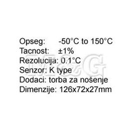 Slika za DIGITALNI MERAČ TEMPERATURE MASTECH MS6501