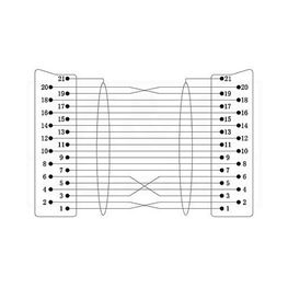 Picture of KABL SCART/SCART 21 PIN 5,0m ZLATNI