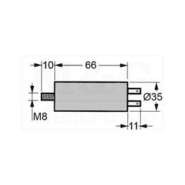 Picture of KONDENZATOR ZA RAD MOTORA 8,0µF 425V