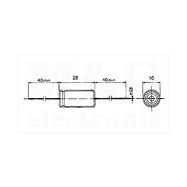 Slika za KONDENZATOR EL. H 10µF 450V